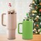 4 Pcs Christmas Straw Cover Cap for Stanley Cup, 10mm 0.4in Stanley Accessories Xmas Straw Toppers Cap with 30&40 Oz Tumbler with Handle Dust-Proof Reusable Straw Tips Lids for Christmas Gifts